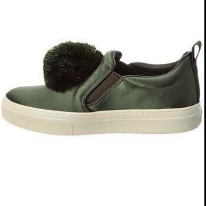 TORY BURCH Daphne Pom Pom Satin Luxe Platform Sneakers Size 6